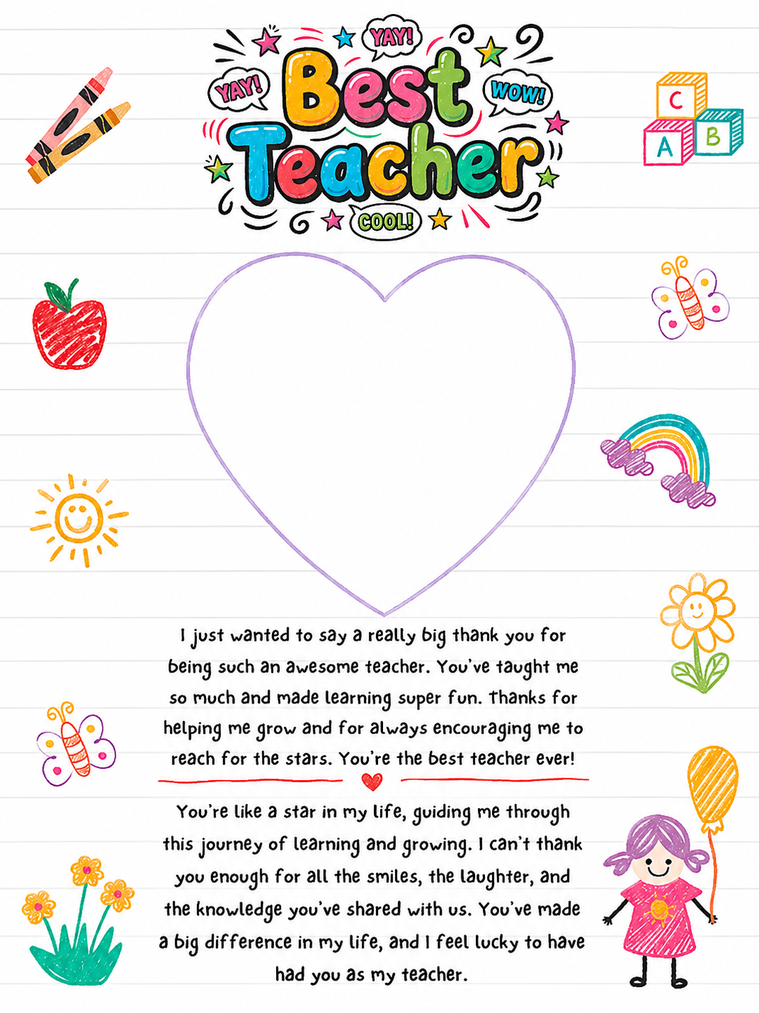 Thankyou Teacher Card